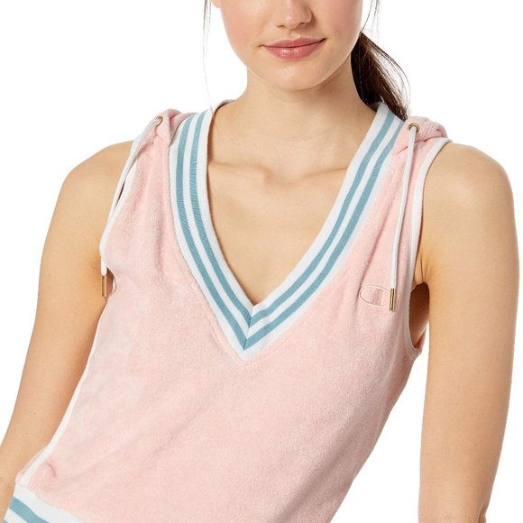 Champion Terry Cloth Romper Pink sz Large - Picture 3 of 5